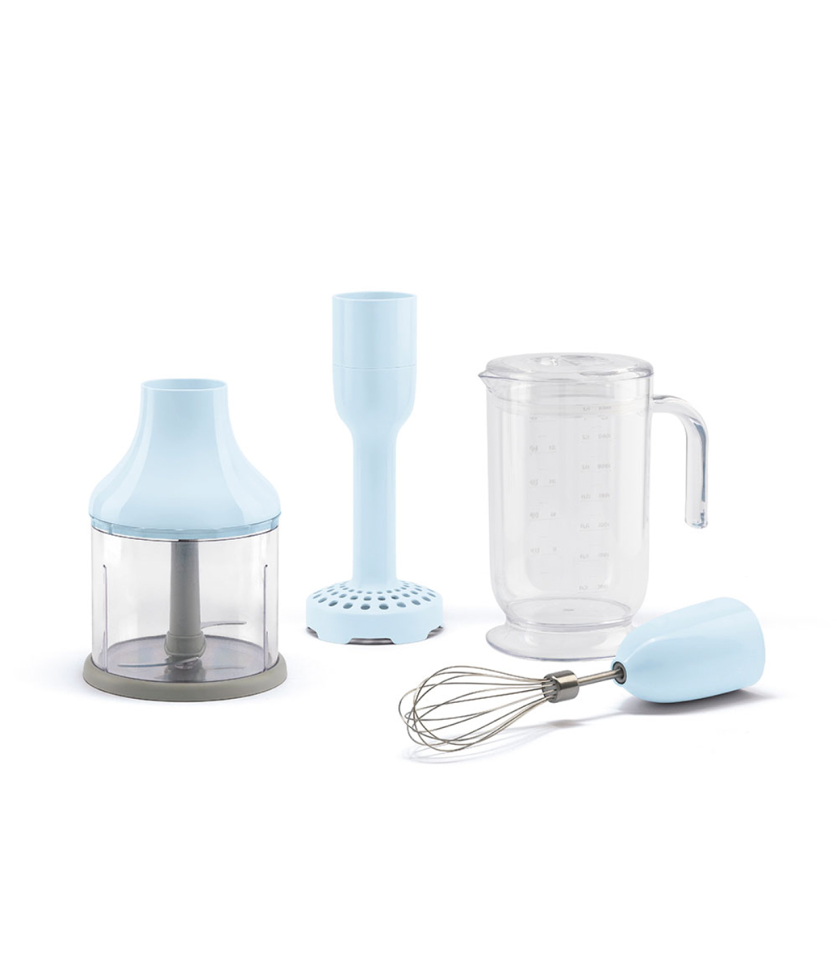 Set 4 accessori azzurro pastello